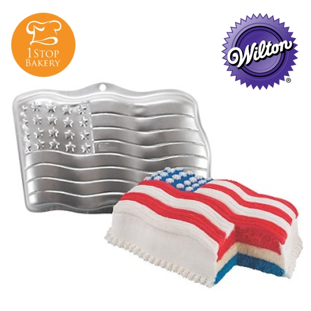 Wilton 2105-183 Stars and Stripes American Flag Cake Pan / American Pan