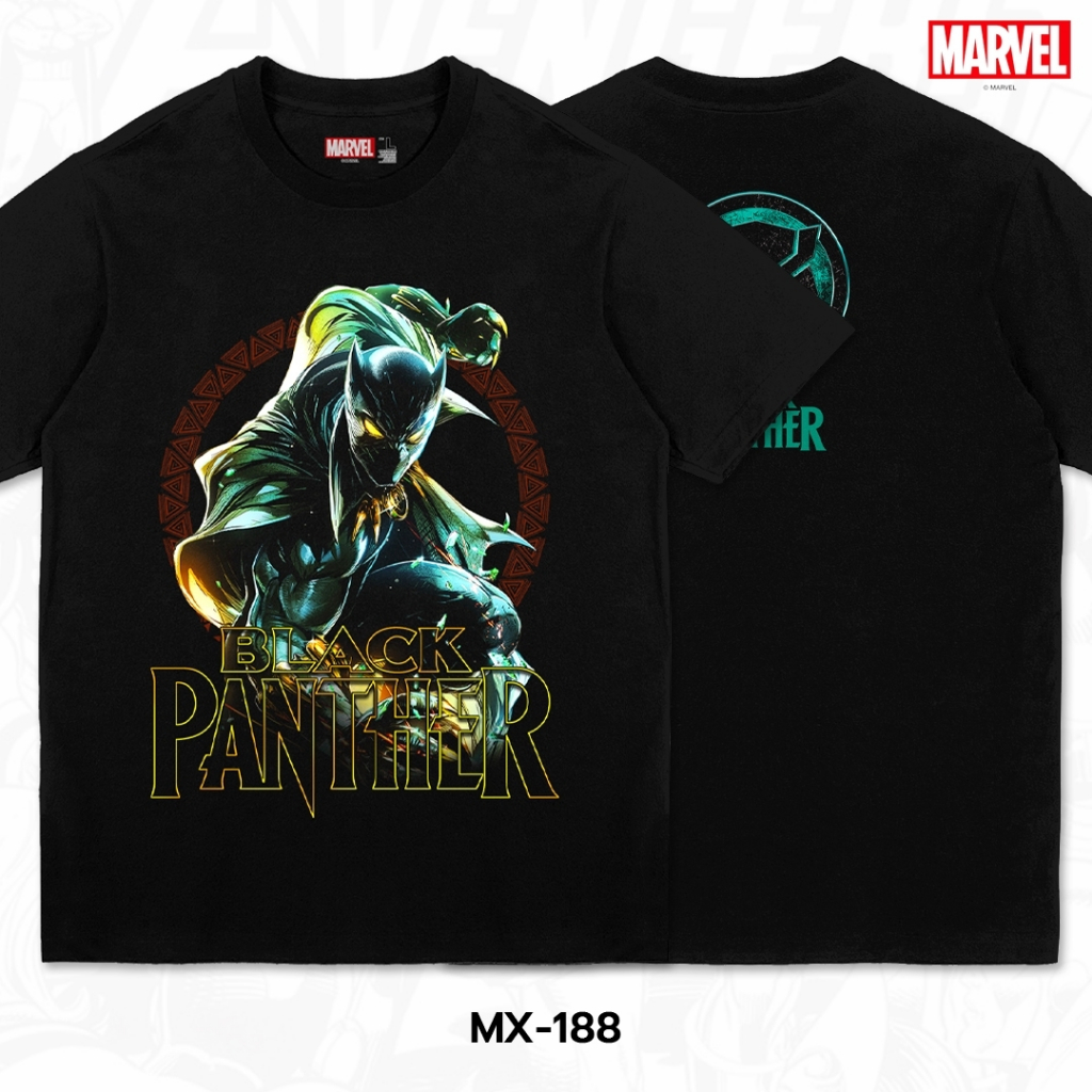 Áo thun hoạt hình Power7Shop MARVEL Black Panther Authentic COMICS T-SHIRTS (MX-188)