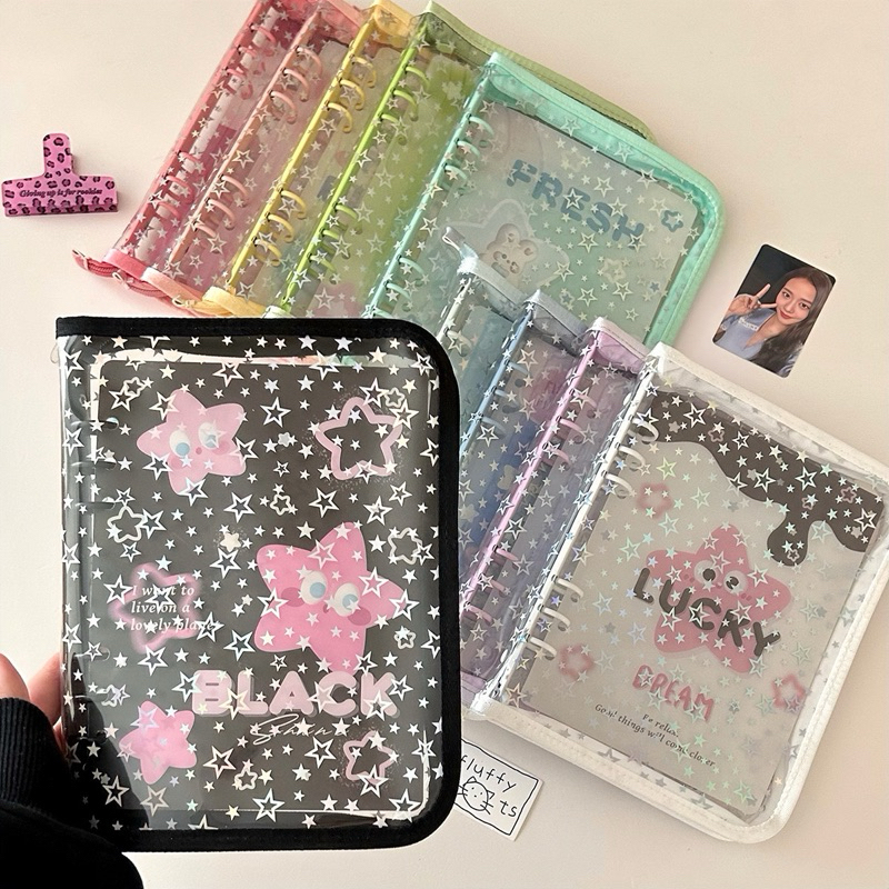 Hologram Zip File Star Pattern A5 6 Nhẫn Thẻ Album Ảnh (AA AB AD) A2