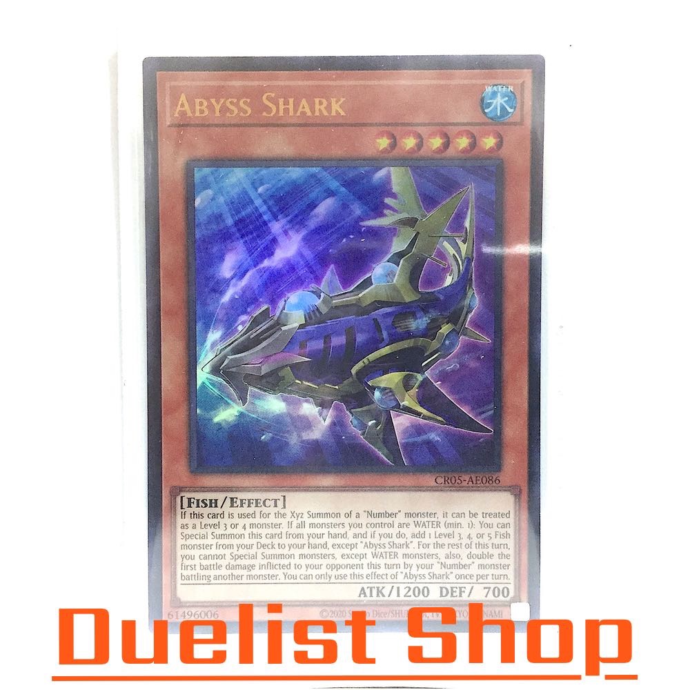 Abyss Shark (UR) Monster Water Level5 [Cá / Hiệu ứng] Set CR05-AE086 Yu-Gi-Oh Thẻ OCG Châu Á ENG