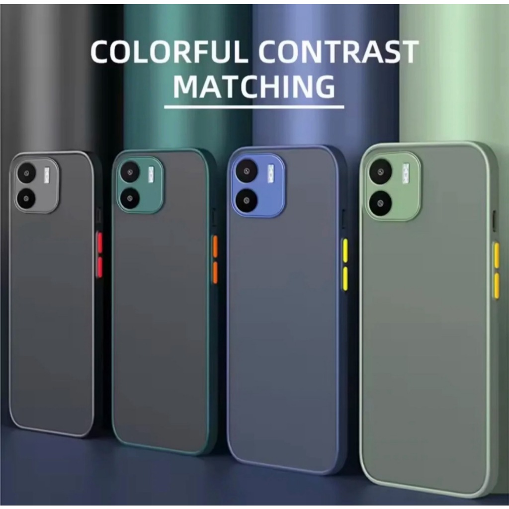 Ốp lưng màu mờ Oppo A5x Ốp lưng cứng cạnh mềm chống sốc Op A5x Điện thoại [Gửi từ Thái Lan]