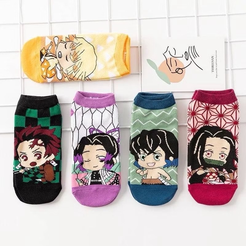 Tất Sát Quỷ Tanjiro Nezuko Kimetsu no Yaiba1 Gói (5 Đôi) SK