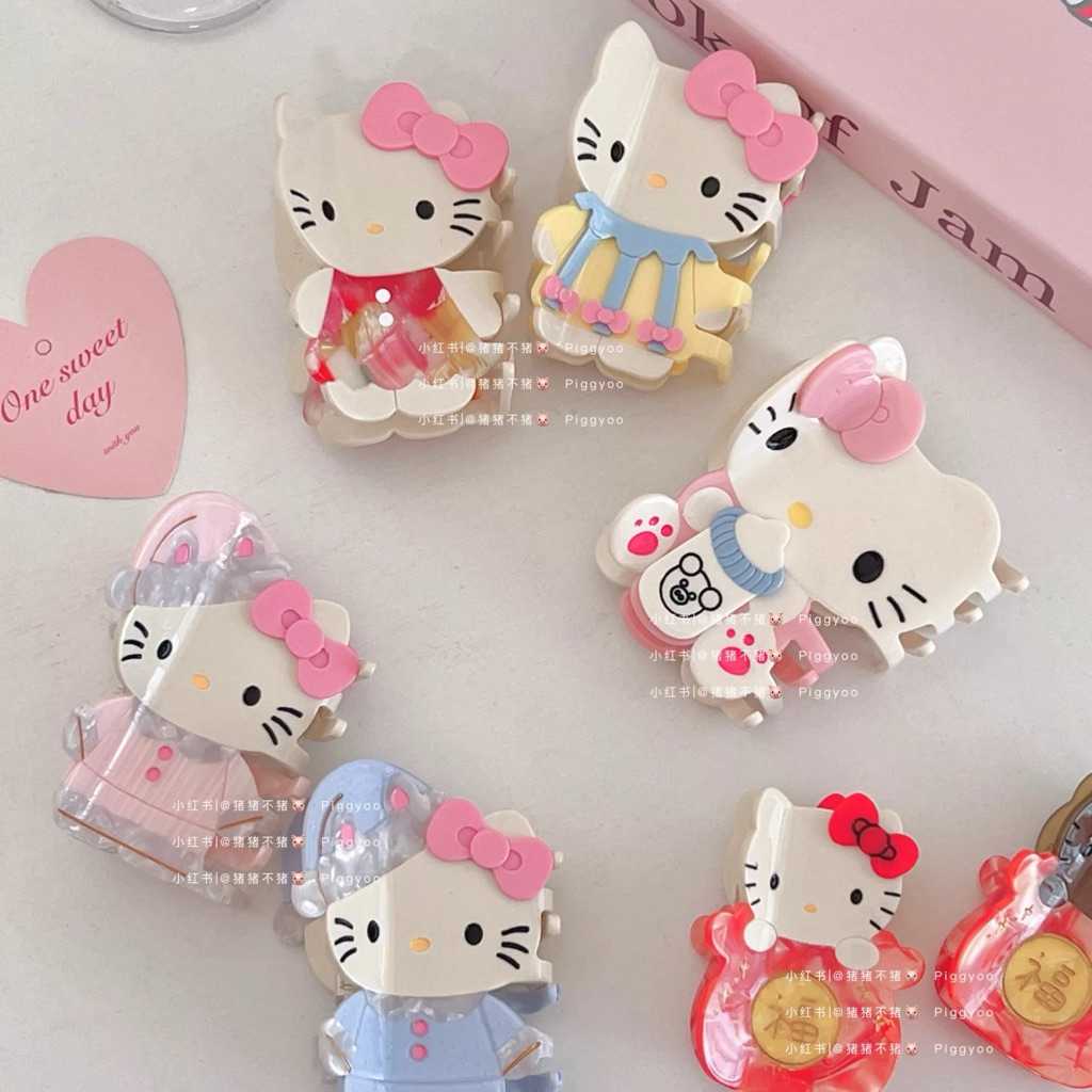 Sanrio Kẹp tóc kitty hello piggyoo studio Jisoo Style blackpink
