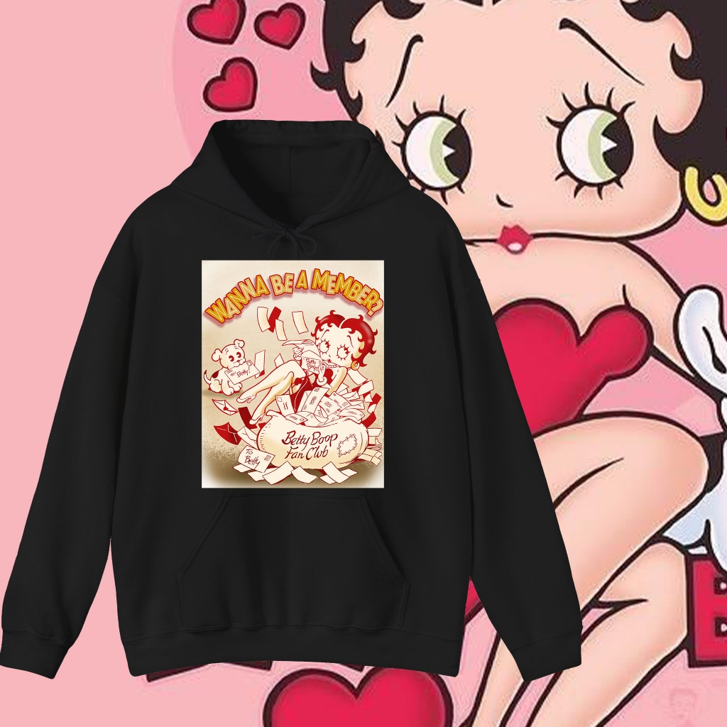 BETTY BOOP Moto Club tag Hanes USA Áo Sơ Mi Hoạt Hình Dễ Thương vintage Áo Khoác Áo Khoác Không Co G
