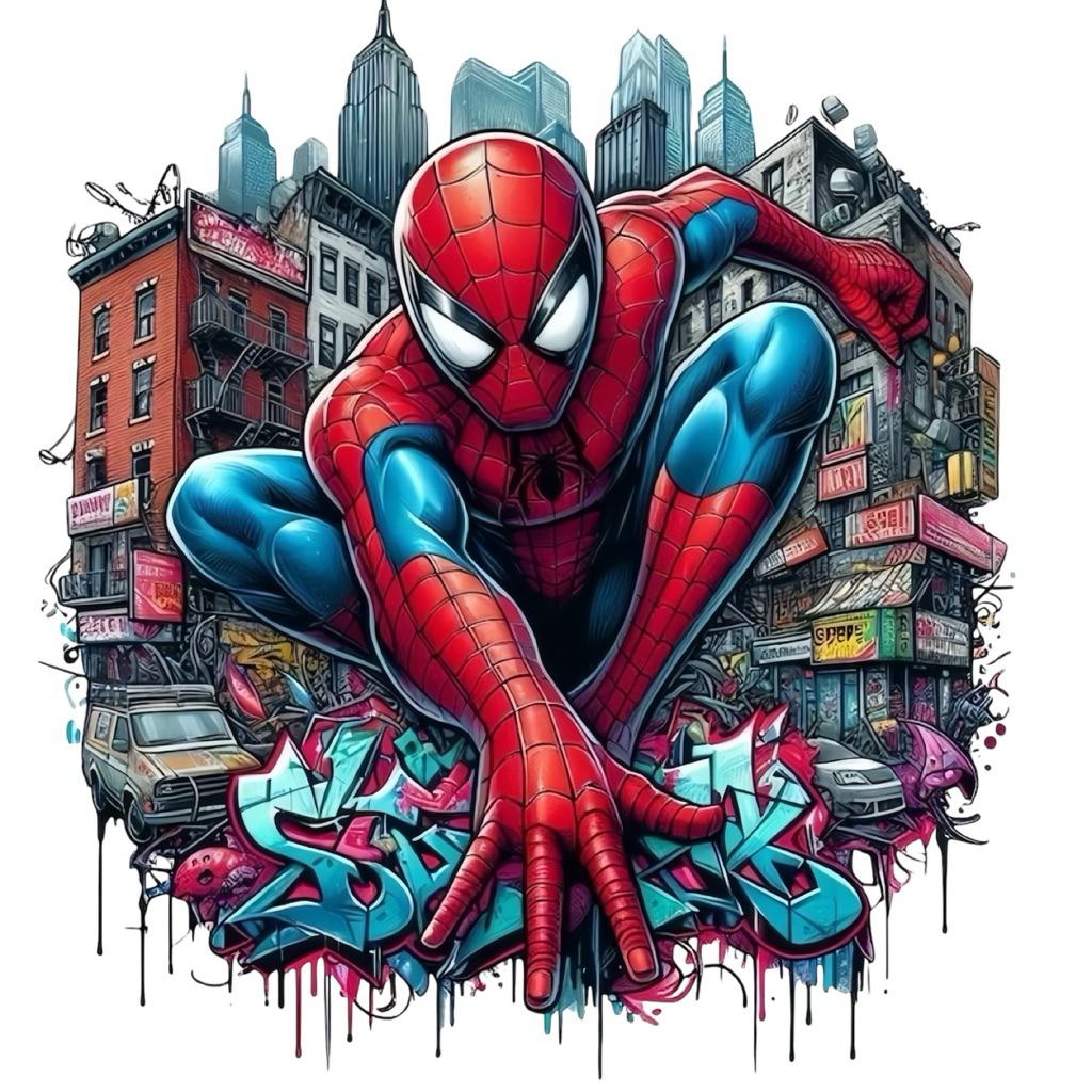 Marvel spiderman Phim hoạt hình Iron-On Patch Size 10 CM Phim Hot