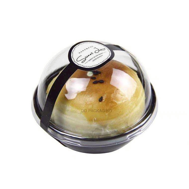 MEE (50 Miếng) Cốc Tráng Miệng Mochi Daifuku Cup Mini Dome Candy Box Gold Base Bakery Box / Đen