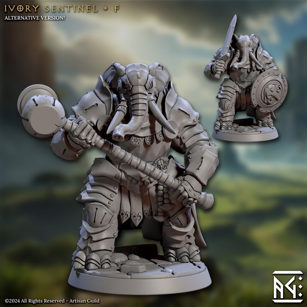Ivory Sentinel F - Elephorim Ivory Sentinels - Humanoid Loxodon / 32mm in hình thu nhỏ ATG