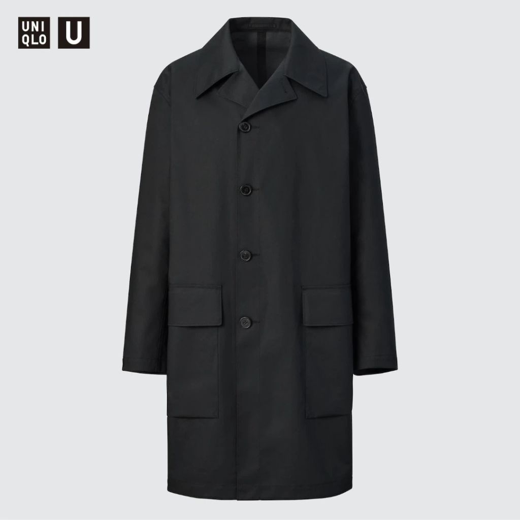UNIQLO Uiqlo blocktech Áo khoác nam Áo mưa cũ màu đen Tình trạng tốt Ngực to oversize áo khoác