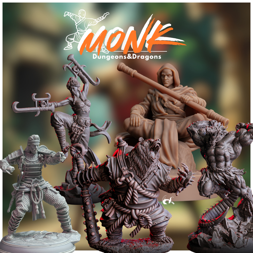Dnd thu nhỏ Dungeon và rồng MONK CLASS