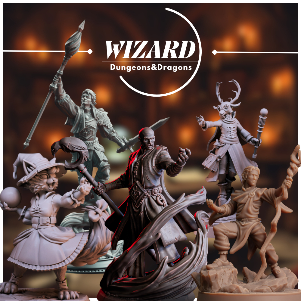 Dnd thu nhỏ Dungeon và rồng WIZARD CLASS