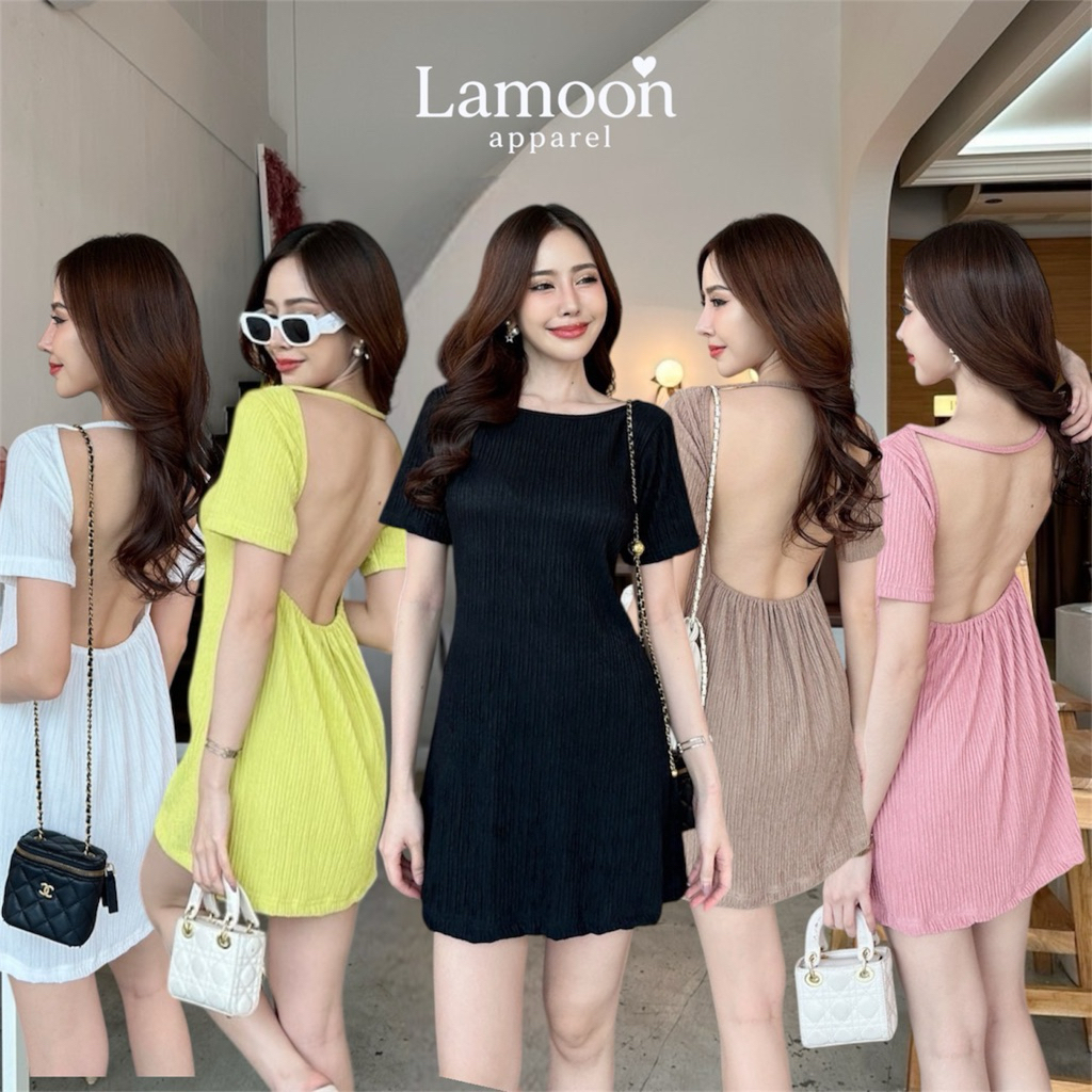 Váy mùa hè Mini có lưng hở lưng gợi cảm VERA Label Beach Cafe Set by Lamoon may mặc