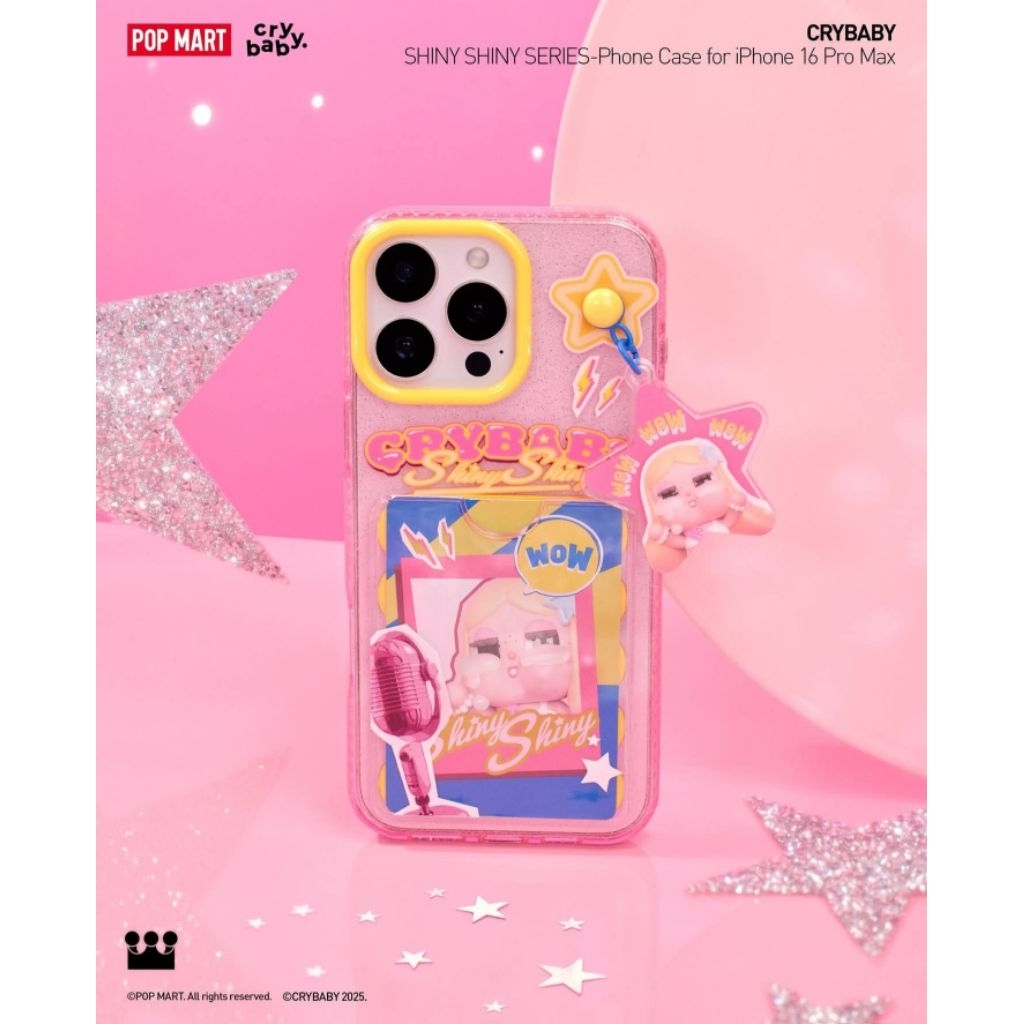 [Con dấu mới] Ốp điện thoại POPMART CRYBABY SHINY cho iphone 16 Pro Max 1