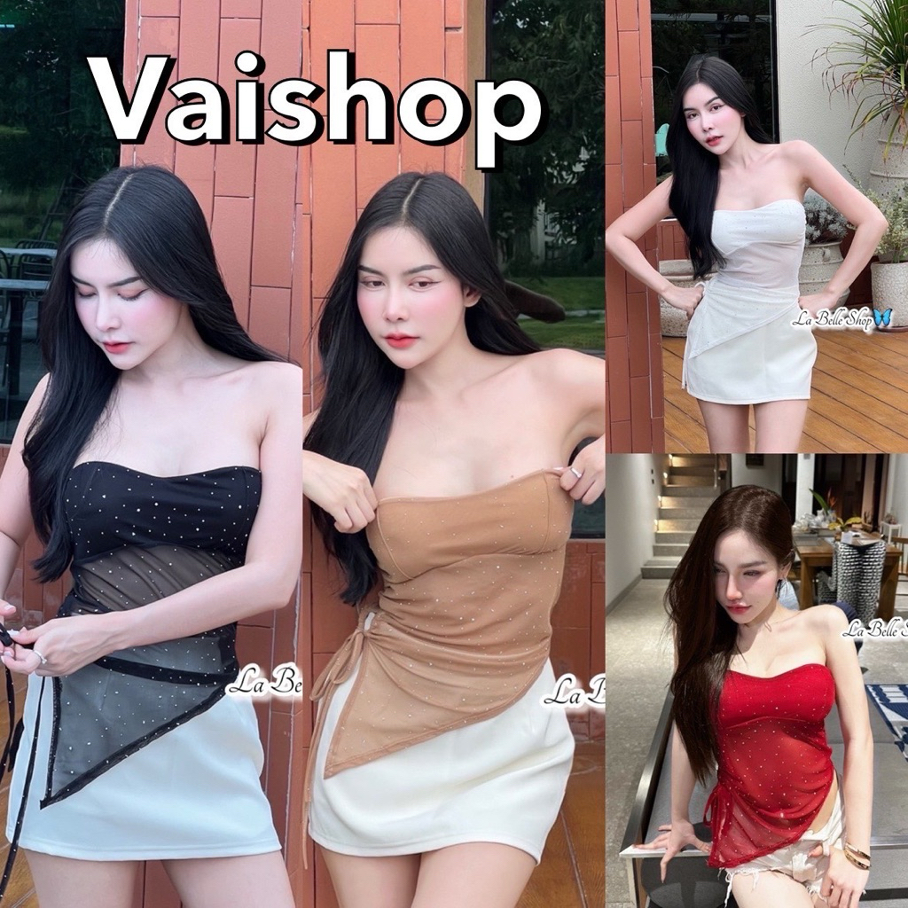  Áo quây xuyên thấu có đệm xốp kim cương Người nghiêng LB 28 vai shop