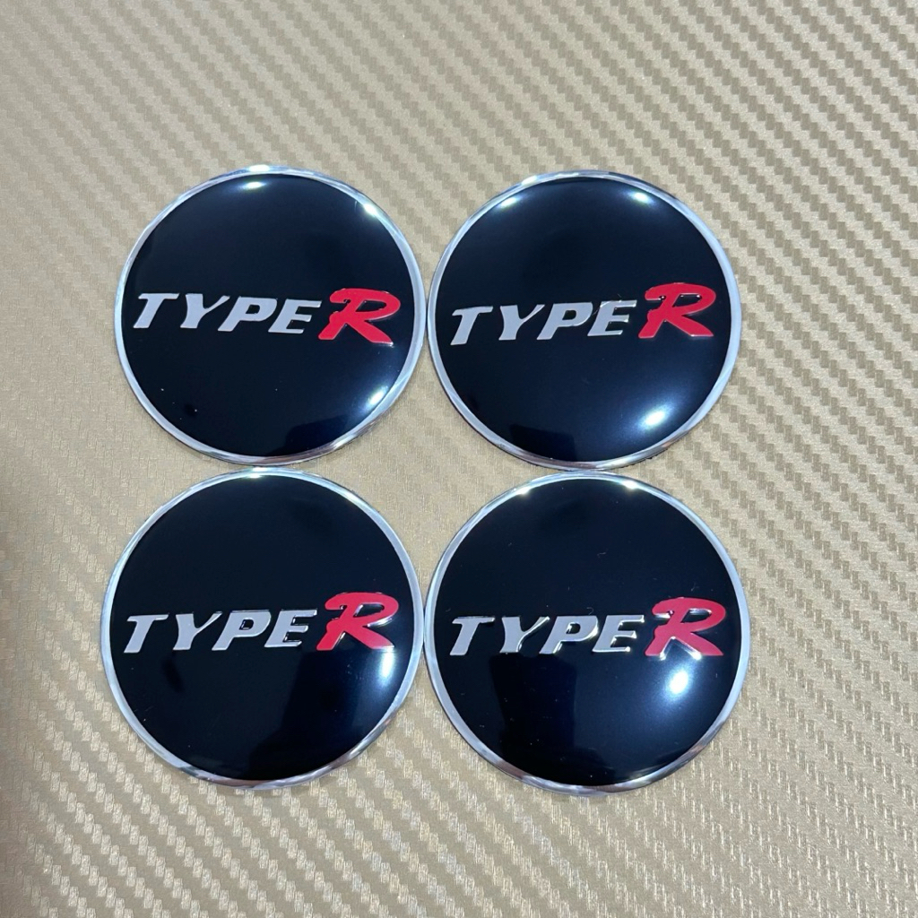 TYPE R Logo Vỏ bánh xe Hub Kích thước: Đường kính 56 mm.