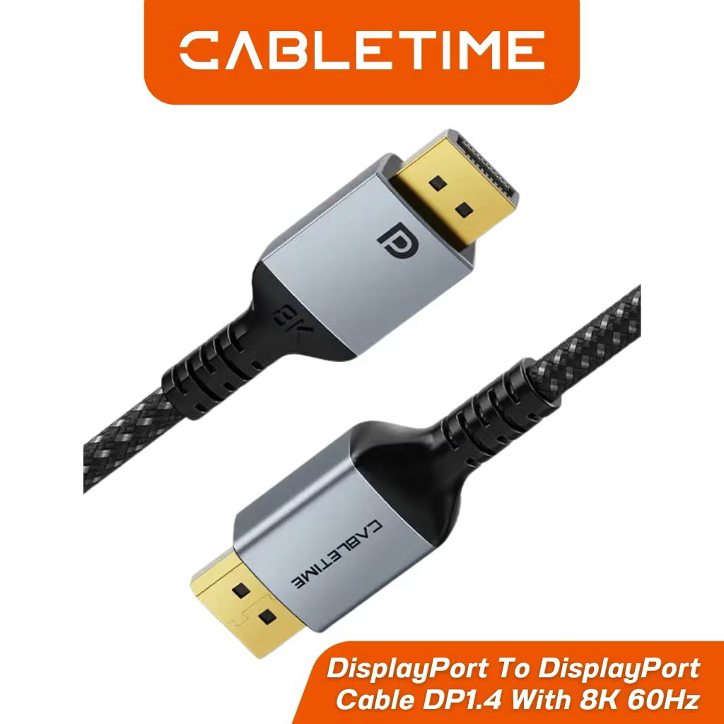 Cabletime CD11 DisPlayPort 1.4 8K @ 60Hz / 4K @ 144Hz / 2K @ 240Hz Cổng hiển thị 1.4 Cáp 4K144Hz