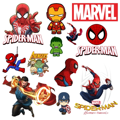 Marvel spiderman Phim hoạt hình Iron-On Patch Size 10 CM Phim Hot