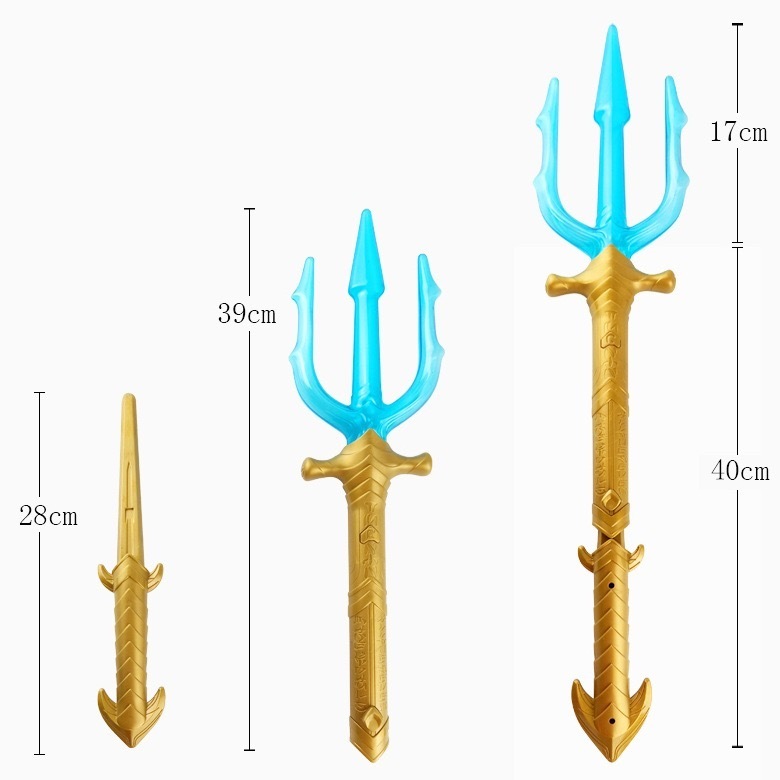 Aquaman Trident Poseidon Justice League Đồ Chơi Mô Hình DC Hero Trẻ Em Âm Thanh Và Thanh Kiếm Ánh Sá