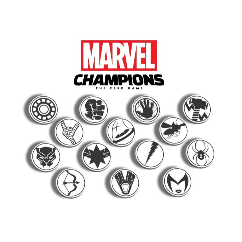[Nhựa] Trò chơi bảng LCG của Marvel Champions: Bộ trò chơi nâng cấp Token Champion