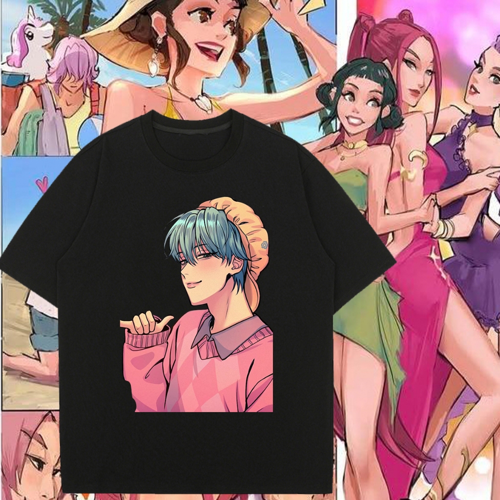 ÁO THUN Kpop Demon Hunters Baju Kpop Huntrix Áo sơ mi Rumi Áo thun ZoeyMira Huntrix