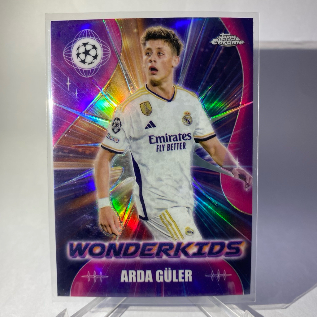Thẻ bóng đá Arda Guler REAL MADRID WONDERKIDS TOPPS CHROME 2024