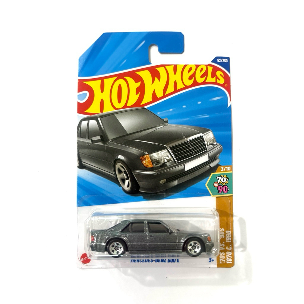 HOT WHEELS Bánh xe nóng | MERCEDES-BENZ 500E ~ Xám ️ Gói có lỗi. Góc nhăn ️| Sản phẩm có sẵn.