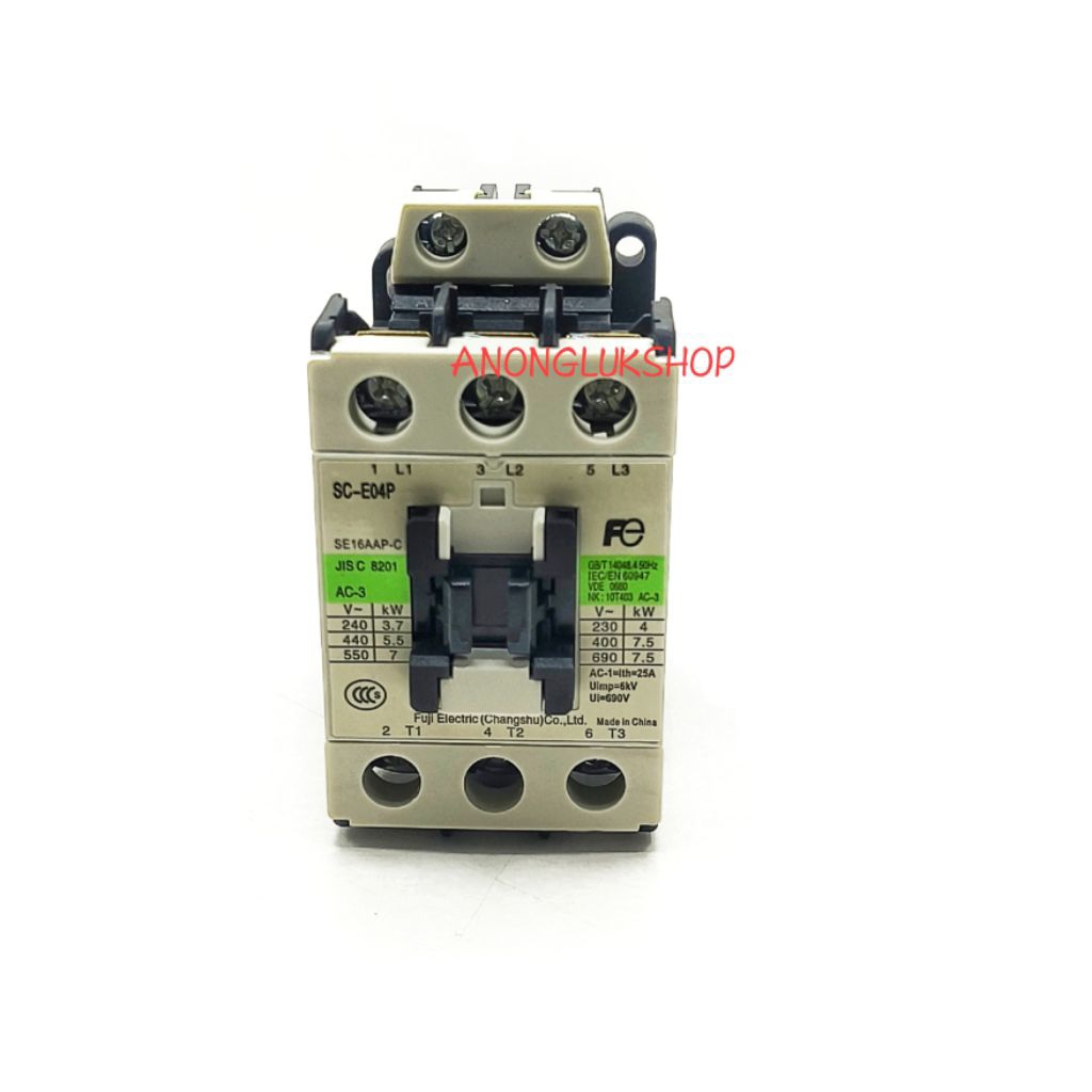 SC-E04P SCE04P SC-E04 220VAC Công tắc tơ từ điện Fuji AC220V AC 25A 3NO