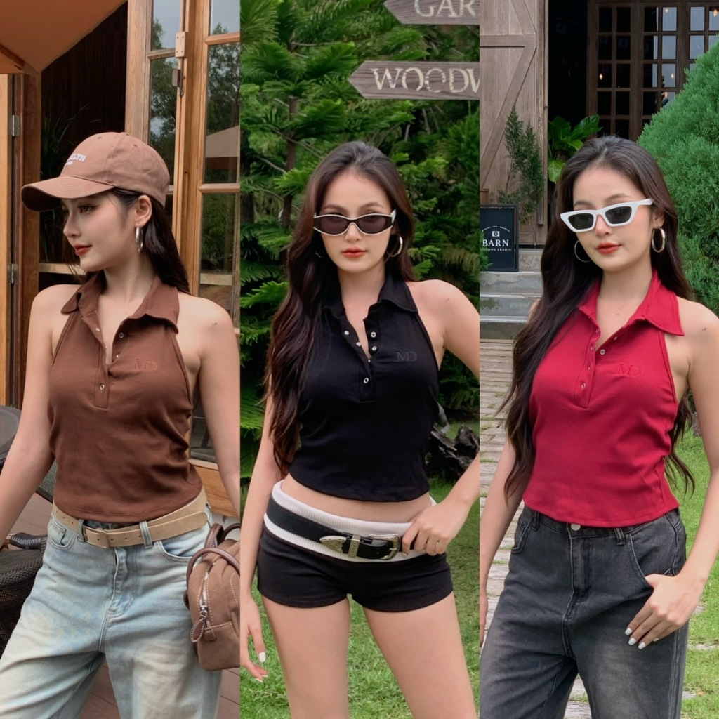 Cổ áo kiểu dáng đẹp Quinci Tank Top (6021)