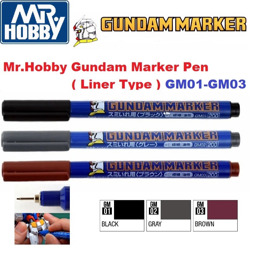 GSI Creos GM01, GM02, GM03 Gunpla Marker Panel Line Marker Gunpla