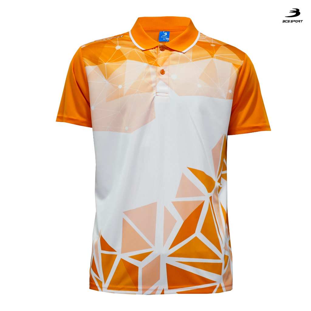 BCS SPORT In / Áo Sơ Mi Thể Thao POLO CỔ Vỏ Thể Thao Màu Cam UNISEX MICRO PLUS + Mã Vải J9026 / J902