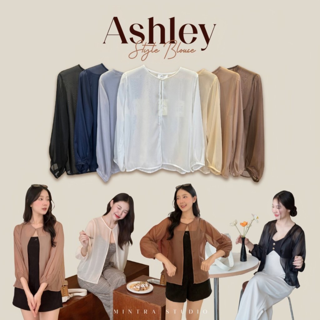 Áo kiểu Ashley-Áo dài tay xuyên thấu MT.STDO