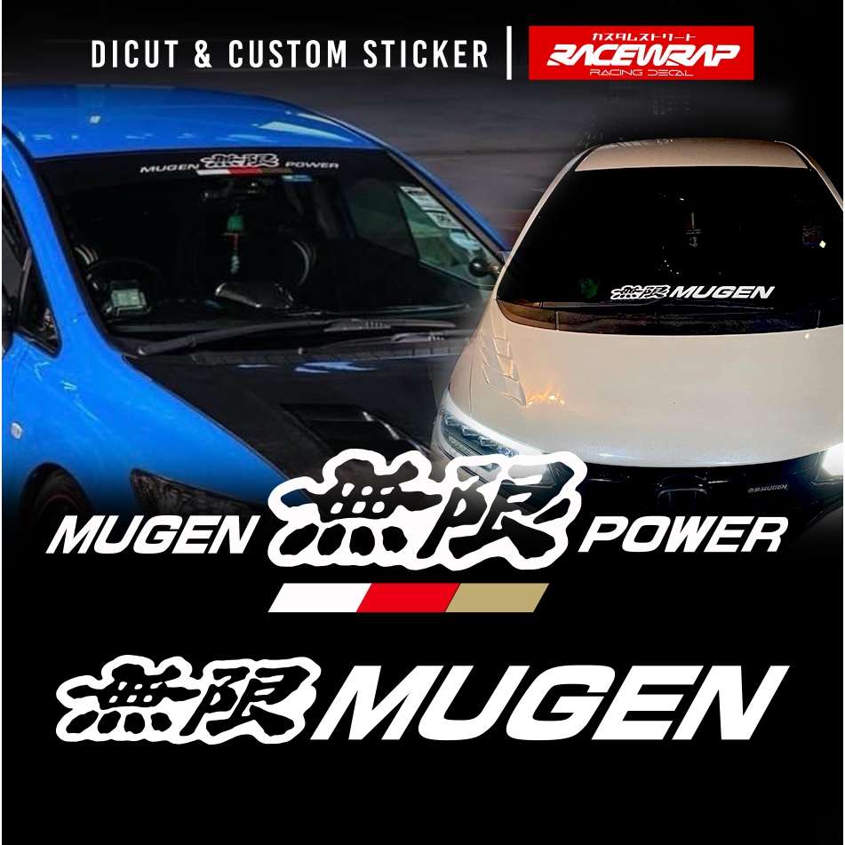 Nhãn dán MUGEN POWER Size XL cho kính chắn gió DECAL kính trước