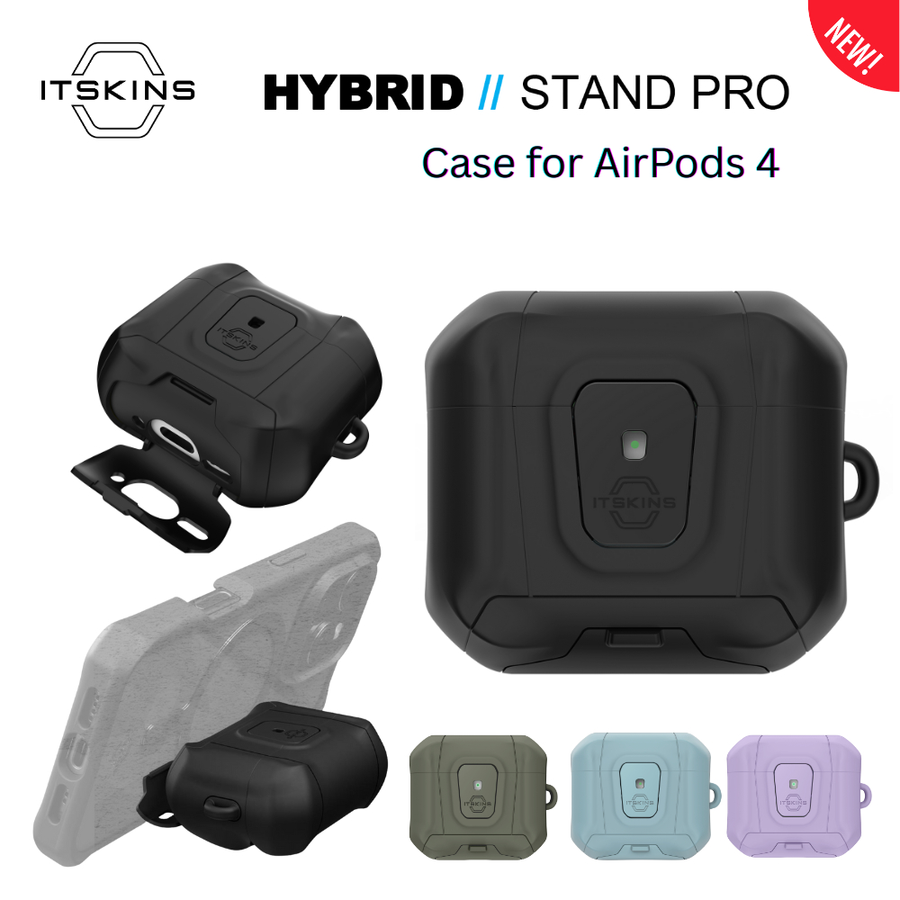 Ốp lưng iTskins Hybrid / / Stand Pro cho AirPods 4