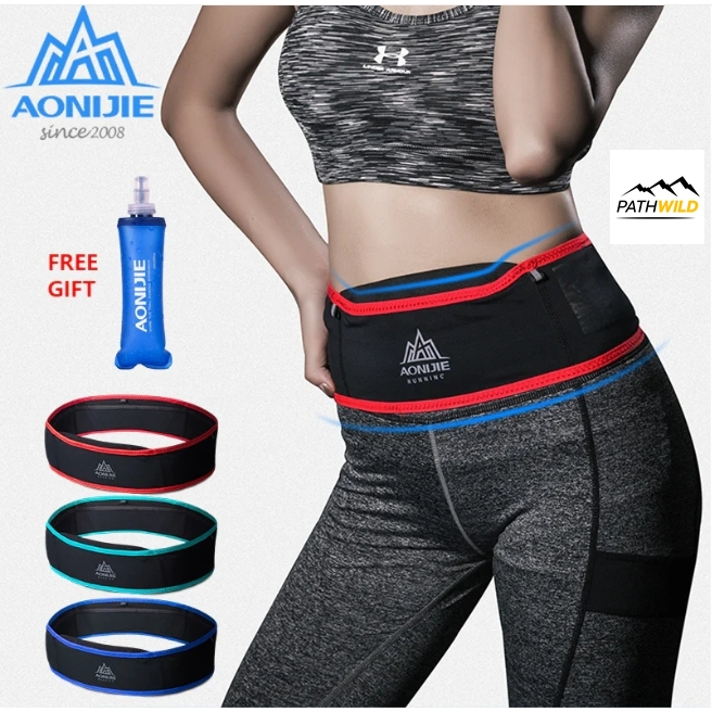 AONIJIE Stretch Fanny Pack Bao gồm 250ml Bình mềm W938S Túi thắt lưng để chạy chặt không xoay Độ lin
