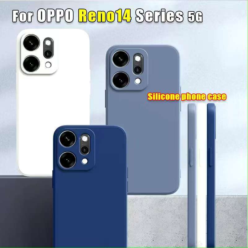 Ốp lưng Tpu mềm Reno14 Vỏ máy ảnh màu Pastel OPPO Reno 14 5G / OPPO 14 Pro 5G / OPPO 14F 5G Model