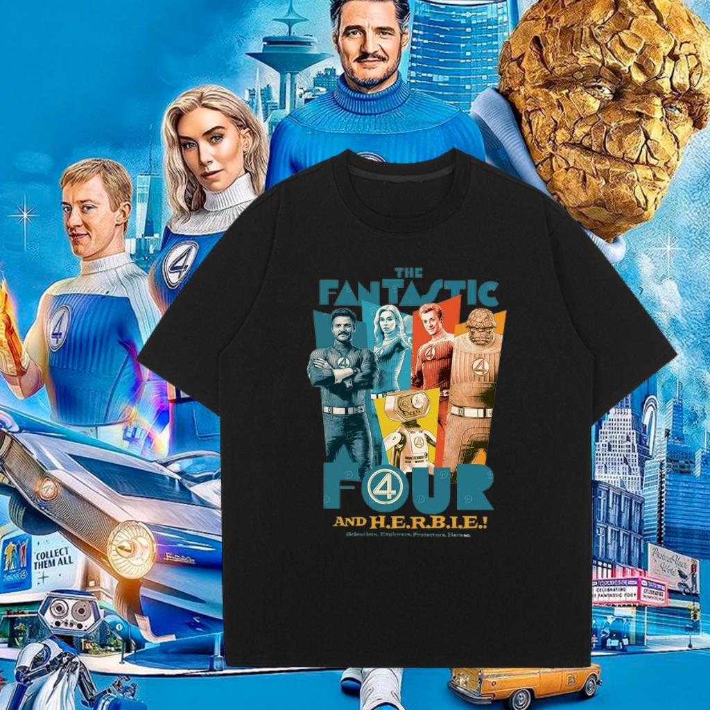 Áo Hoodie dài tay bốn tuyệt vời: Phim bước đầu tiên Gia đình lớn Pedro Pascal đóng áo thun sắt của R