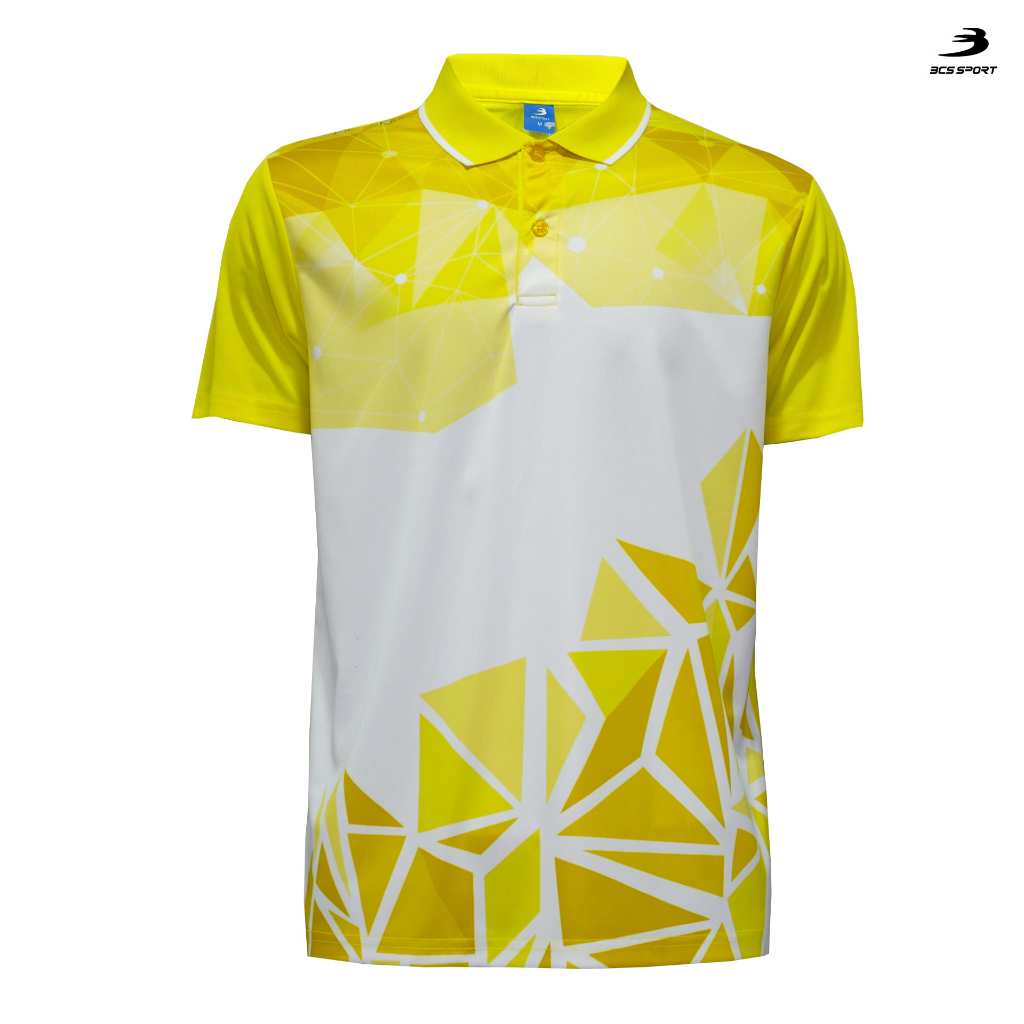 BCS SPORT In / Áo Sơ Mi Thể Thao POLO CỔ Vỏ Thể Thao Màu Vàng UNISEX MICRO PLUS + Mã Vải J9026 / J90