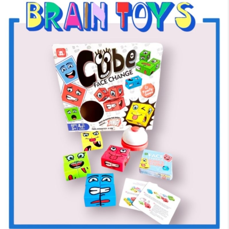 Brain Quest Face Changing Dice Game Cube Change Family