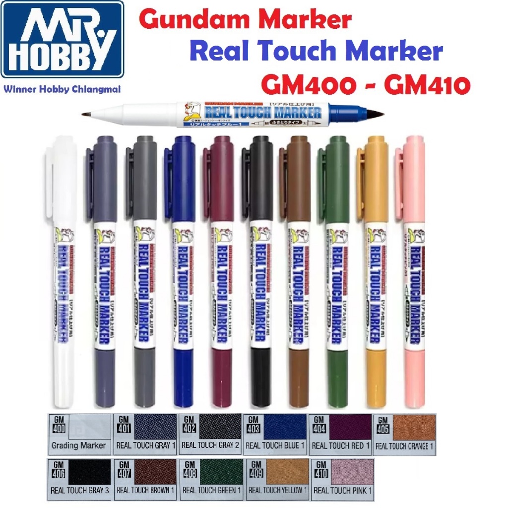 GSI Creos Mr Sở thích Gundam Marker GM400 GM401-GM410 Dòng bảng điều khiển Gunpla cảm ứng thực