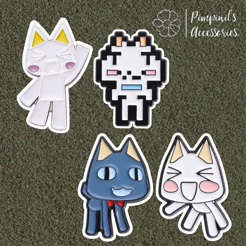 Shop: Bộ trâm cài hoạt hình Totoro CAT INOUE | Bộ Pin tráng men TORO-SONY.