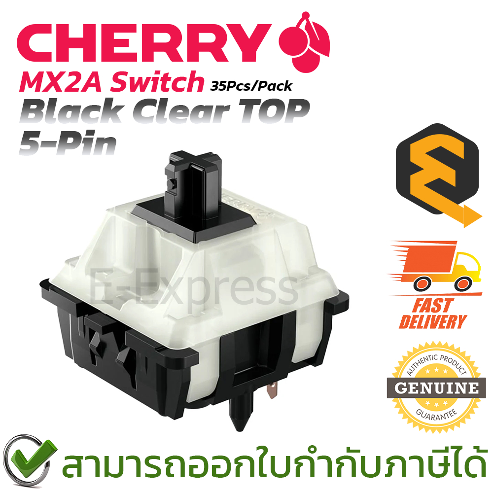Cherry Switch MX2A Black Clear TOP [5 chân] [1 gói / 35 chiếc.] Thay đổi 35 miếng / gói