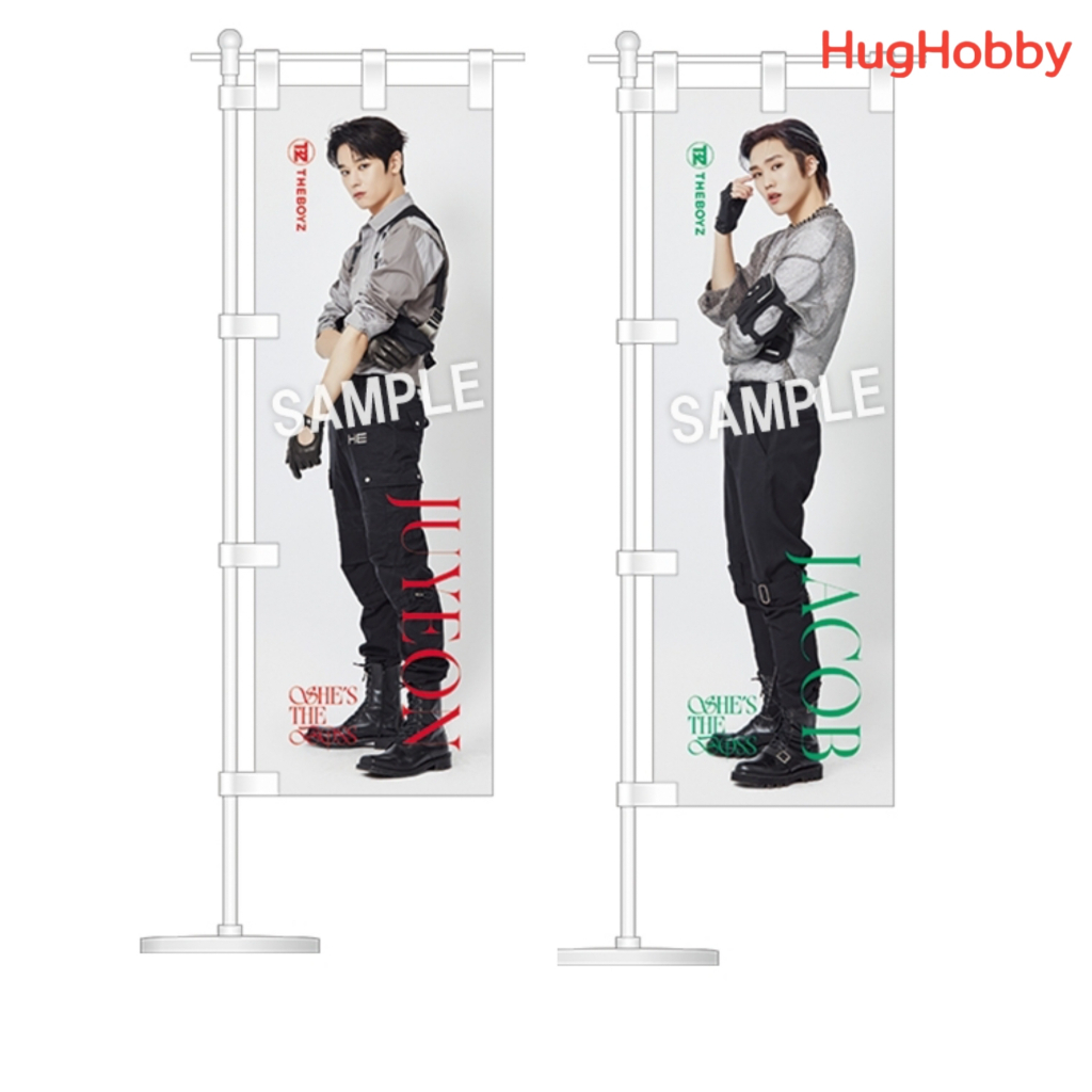 [Bán trong 2 miếng] Cờ Mini tình trạng mới cũ có chân đế JUYEON & JACOB THE BOYZ Band từ Nhật Bản K-