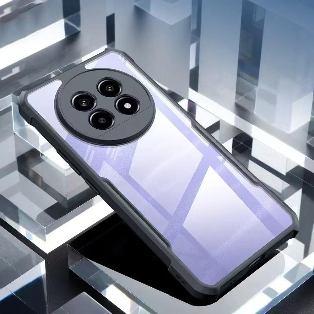Ốp Chống Sốc Cạnh Đen Cho Realme 13 13Pro 13Plus 13ProPlus Trong Suốt Lưng Cứng Mềm Mại