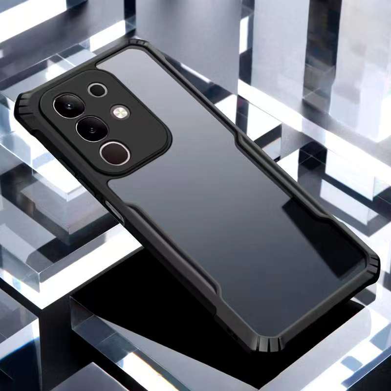 Ốp lưng chống sốc Vivo Y04 / Vivo Y29S 5G / Vivo Y29 4G viền màu Mặt sau trong suốt Y29 Mô hình trực