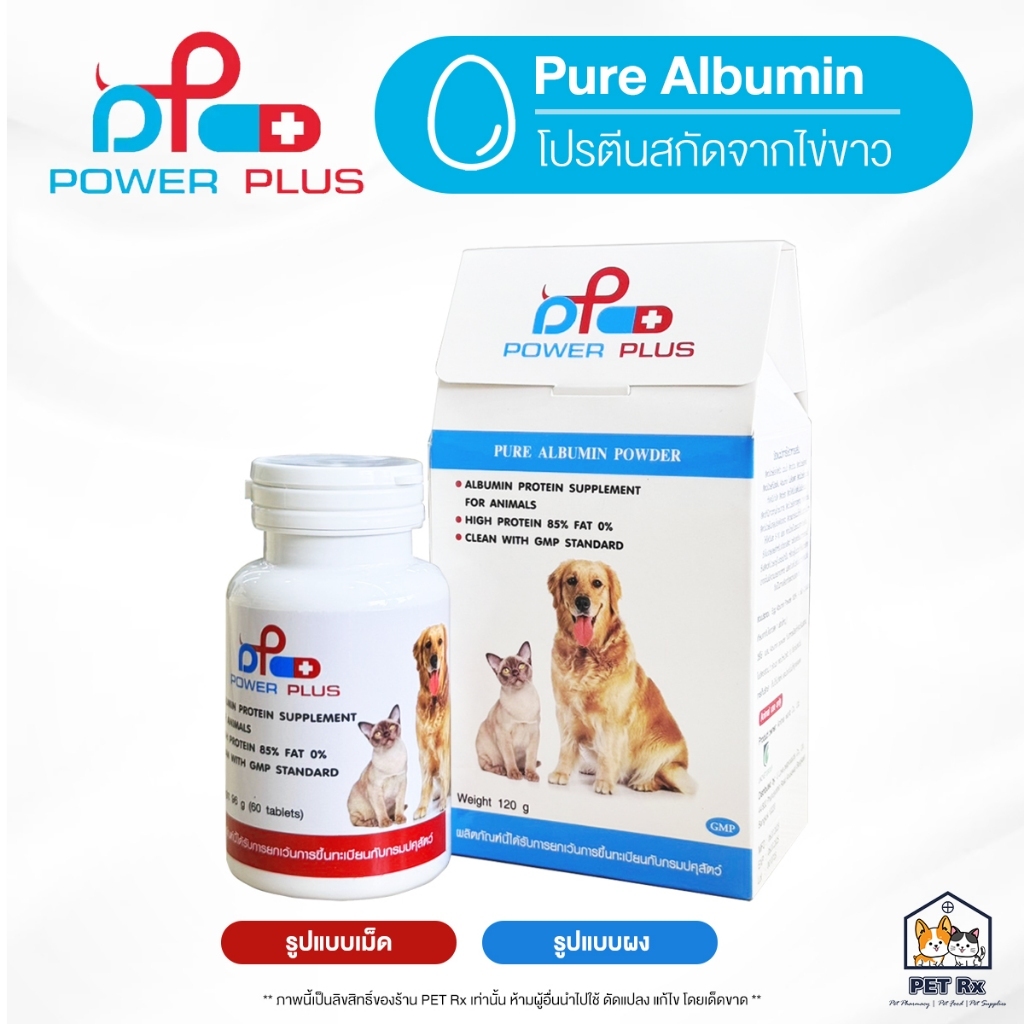 Power Plus Pure Albumin Protein Powder 120g Loại bổ sung chiết xuất đậm đặc