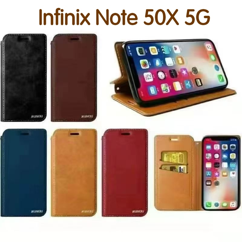 Infinix Note 50X Flip Case 50S 5G / Infinix 50X 5G Từ Có Thể Lưu Trữ Danh thiếp