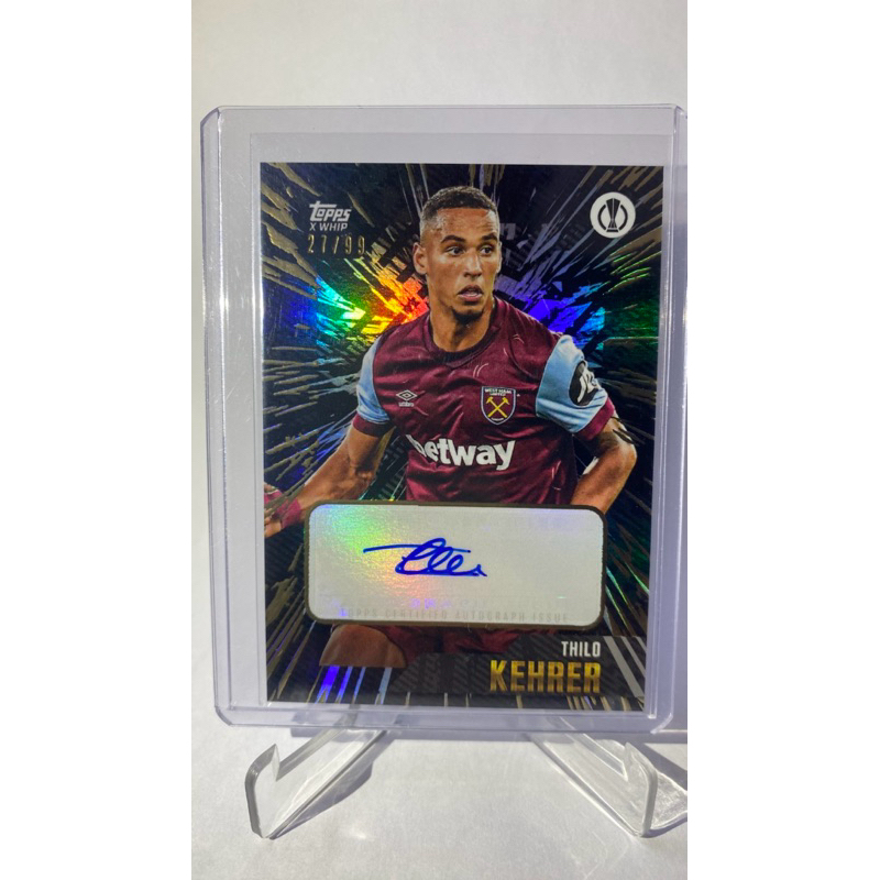 Thẻ bóng đá Thilo Kehrer (Signature + Run 27 / 99) WESTHAM U. TOPPS X WHHIP 2023