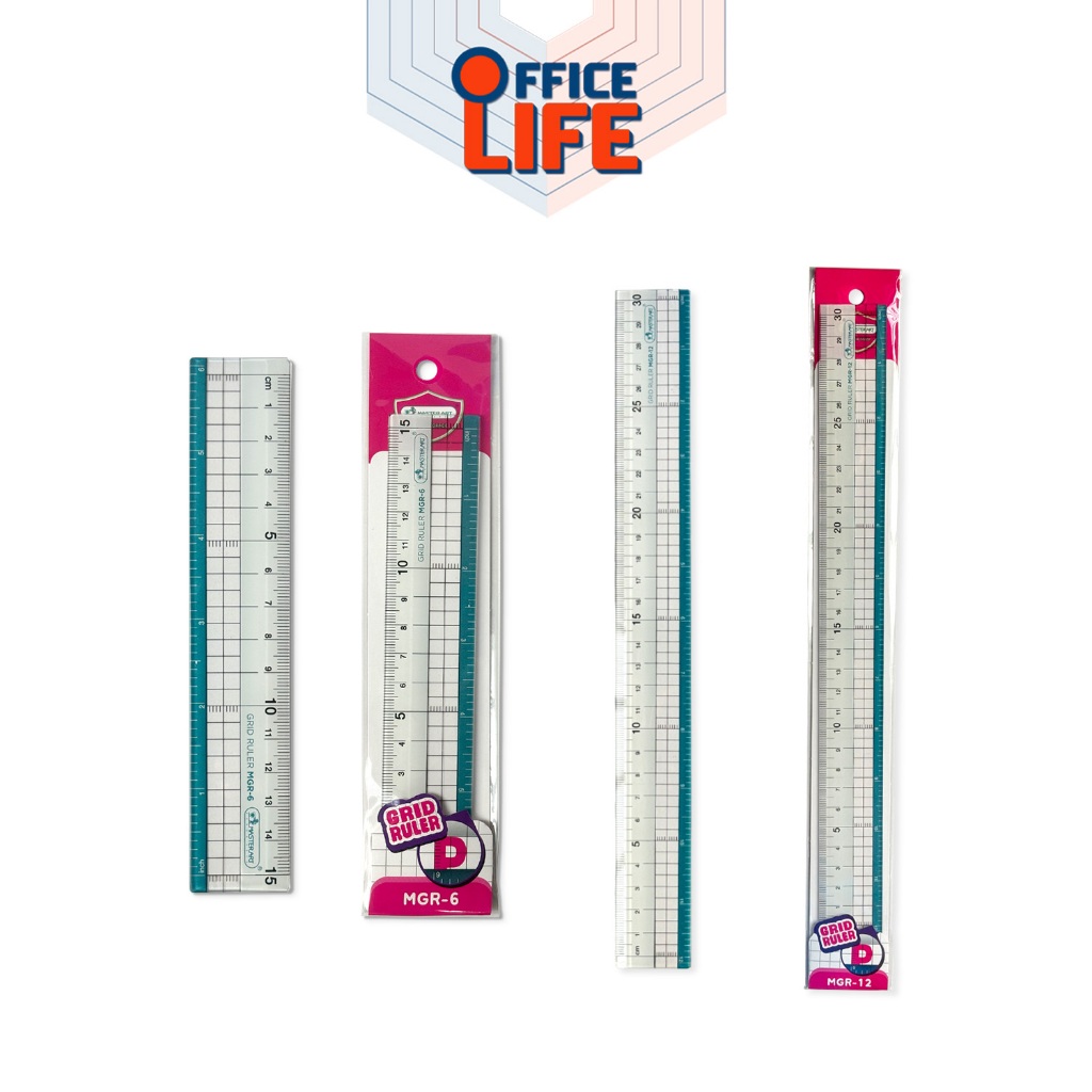 Master Art (Master Art) Table Ruler Model MGR-6 / MGR-12 Size 6 Và 12 Inch (1 Cái))