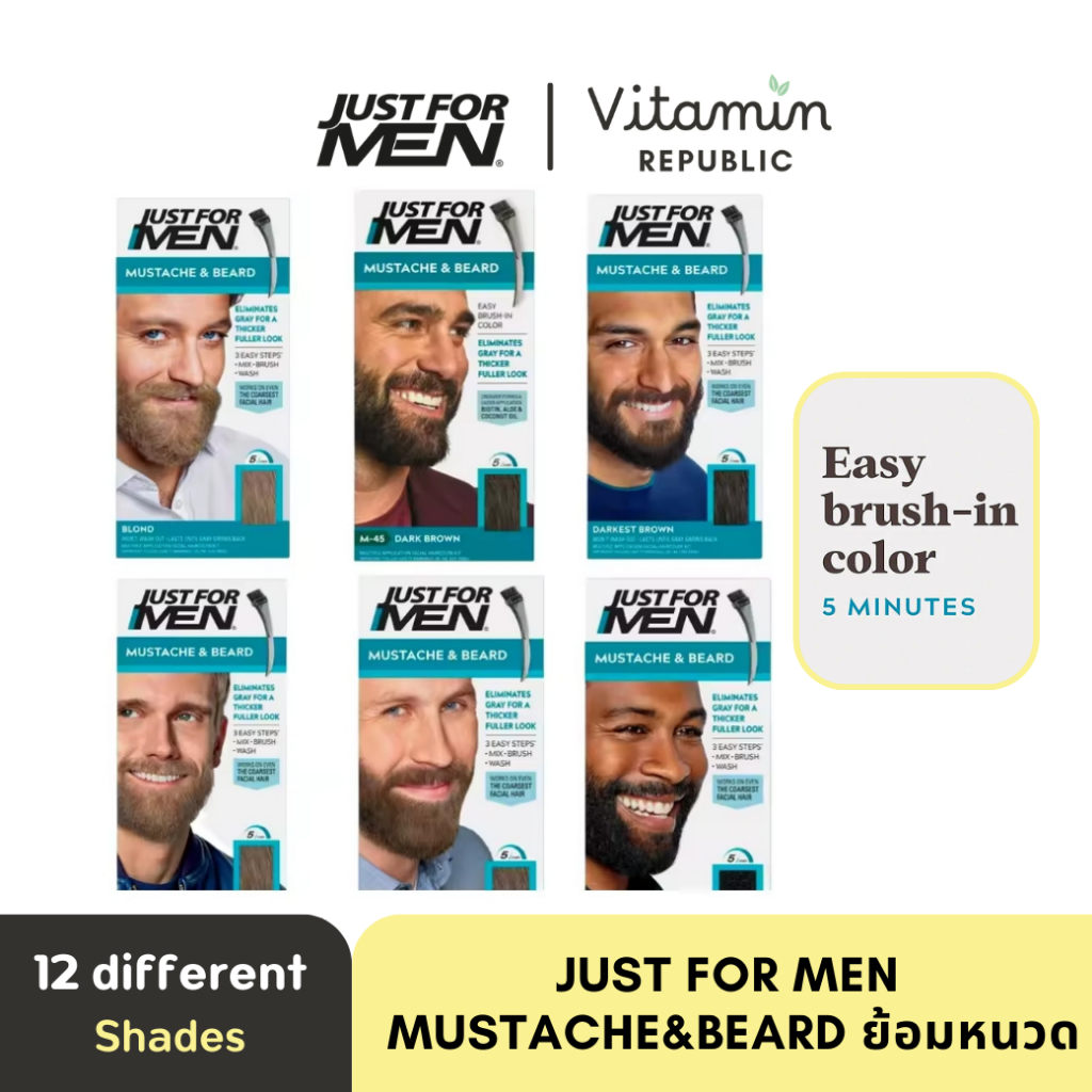 Bộ thuốc nhuộm ria mép & râu Just For Men Kem đổi màu