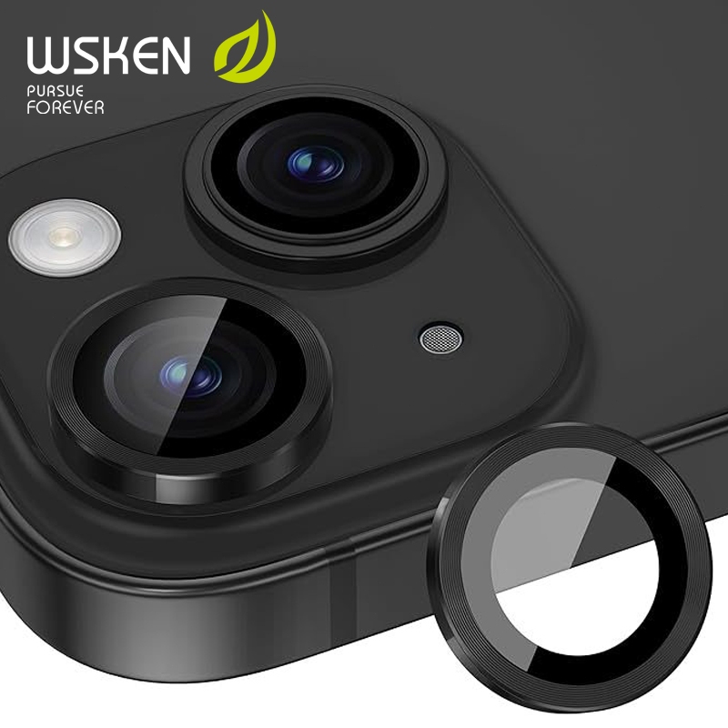 Camera bảo vệ ống kính Wsken iPhone 15 / 15 Plus Màn hình kính cường lực 9H HD