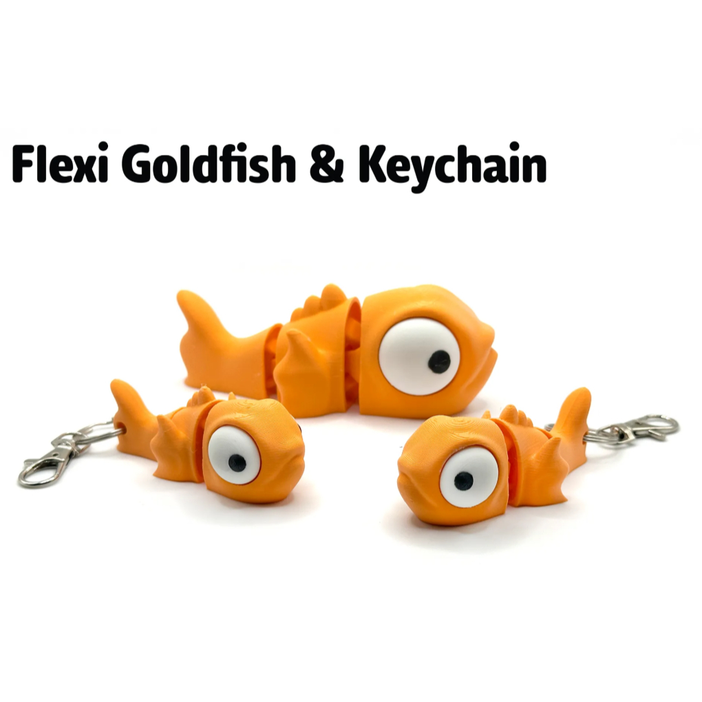 Móc khóa cá vàng Flexi (3DPrint)